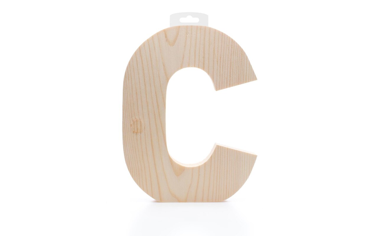 Hampton Art Wood Letter Chunky 8" C, Wooden Letters, Wood Letters, Wooden Letters Wall Decor, Large Letters 8 Inch, Small For Crafts